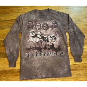 The Original Mountain Founding Fathers Shirt Mens Small Brown Tie Dye Graphic